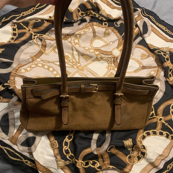 H&M Brown faux Suede Tote Bag - Picture 2 of 8